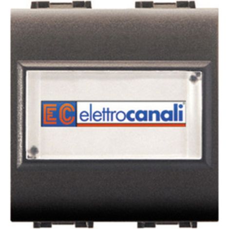 LIFE 4025 PULSANTE C/PORTANOME GRIGIO ANTRACITE- ELETTROCANALI- 6,0 pz