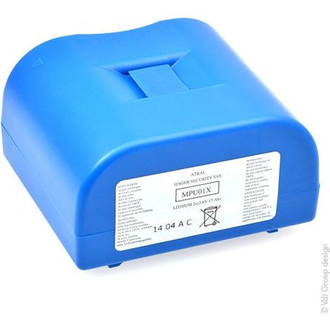 Bloc Lithium 3.6V 17Ah pour coffret technique Daitem (MPU01X)