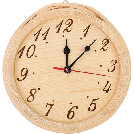 Bois Sauna Horloge Numéro Type Horloge Décoration Ornement Accessoires Fournitures pour Sauna Pièce Maison Utilisation (1/5)