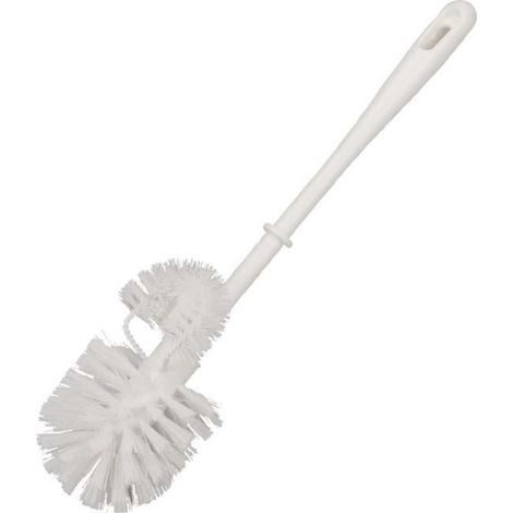 Brosse WC ronde 360mm – Diamètre 84mm – Poils blancs pour nettoyage efficace – Nettoyeur de bord de chasse d'eau