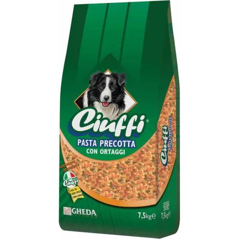 pasta precotta per cani gheda "ciuffi" adulto di tutte le taglie con ortaggi 7,5 kg (1/2)