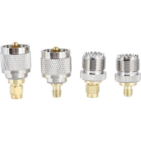 Kit Adaptateur SMA vers UHF Mâle/Femelle à SMA Femelle/Mâle pour Connecteur RF Coaxial (1/5)