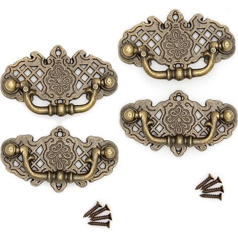 Möbelgriffe im Retro-Stil, Antikbronze, 4er-Set (1/5)