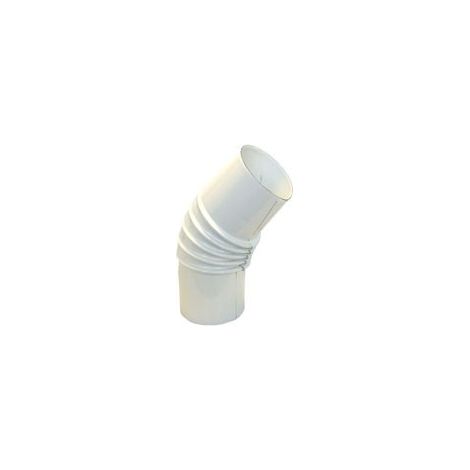 Gomito 45 ° Porcellanato per Stufe a Legna Bianchi Ala Smalto Cod 362696