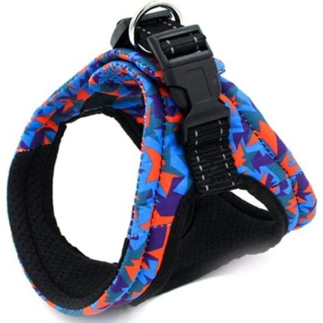 AGE Fournitures pour grands, moyens et petits chiens laisse pour animaux de compagnie de couleur contrastée sangle de poitrine antidéflagrante confortable (1/3)