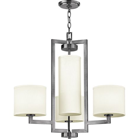 Elstead Hampton - Lampadario a sospensione a 4 bracci multibraccio nichel antico, E27