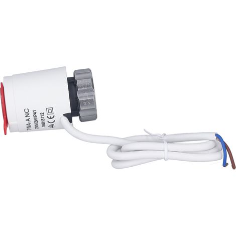 Actionneur électrothermique normalement fermé pour vanne d'eau, chauffage au sol 230 V CA (1/5)