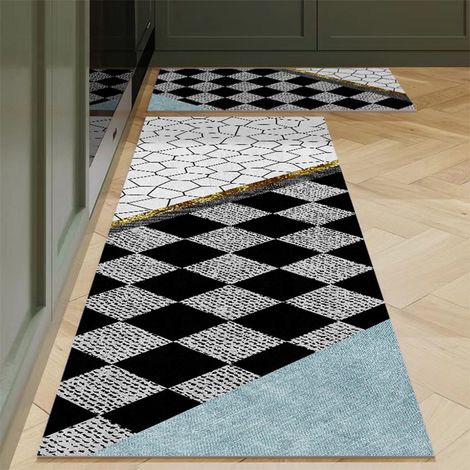 Tapis De Cuisine Anti-Fatigue - 2 Pièces 40x60x0 5 Et 40x120x0 5 Cm - Non Glissant Imperméable Pour Cuisine Bureau Lavanderie (1/5)