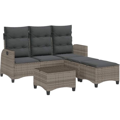 Maison Exclusive - Set de sofás de jardín en forma de L con cojin (1/5)