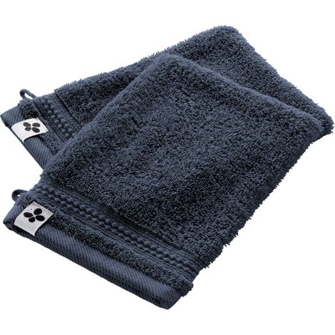 Lot de 2 gants GARANCE 100% coton bio 600 g/m² 15x21 Bleu Minuit