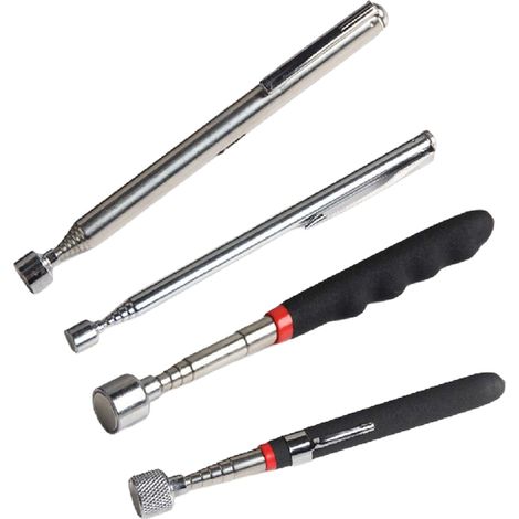 Outil de ramassage magnétique télescopique, 20 lb, 15 lb, 3 lb, 1,5 lb, outil d'extension en métal pour les endroits difficiles à atteindre, lot de 4 (1/5)
