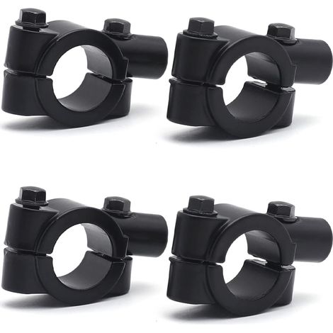 Soporte de espejo para motocicleta, 4 Uds., soporte Universal para espejo de manillar de motocicleta de 10MM, adaptador de Clip para soporte de espejo de bicicleta (1/4)