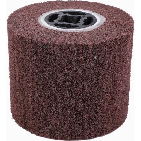 Roue de polissage nylon Grain 240 Ø120mm pour acier inoxydable – Épaisseur 100mm, alésage 19mm, finition professionnelle anti-rayures (1/5)