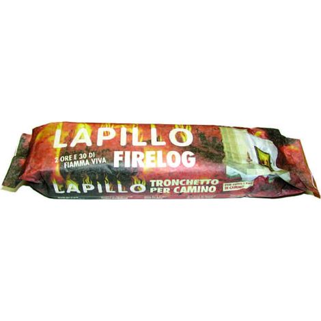 LAPILLO Tronchetto di segatura trattato - kg.1, durata 2,5 ore - 10 pz