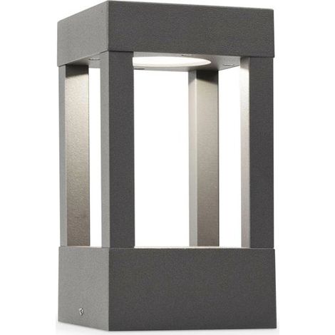 Faro AGRA Luz de pedestal exterior de 20 cm gris oscuro 2700K IP55