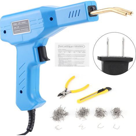 Pistolet de soudage professionnel pour pare-chocs auto, outil de soudage facile, bleu, prise américaine 110V (1/5)