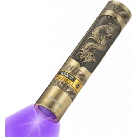 SV65 5W Lampe Torche UV LED 365nm USB Rechargeable Lampe Portatif Ultraviolet Lumiere Noire Détecteur D'urine pour Resine, Pêche, Scorpion, Minéraux, Ambre avec Batterie Intégrée
