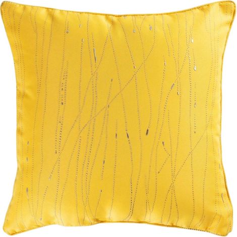 Coussin Passepoil 60 x 60 cm Filliane jaune (1/2)