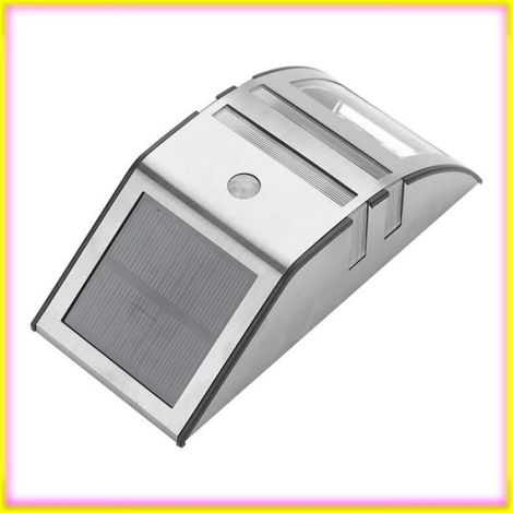 keenso Lampe de jardin solaire Solar Powered PIR Motion Sensor 2 LED Path piscine gazon Coque en acier inoxydable lumière blanche (1/5)