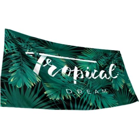 Grande serviette de plage en microfibre à séchage rapide, grande serviette de piscine, douce et absorbante, pour voyage, gym, spa, vacances en plein air, 70 x 140 cm (feuilles de palmier 70 x 140 cm) (1/5)