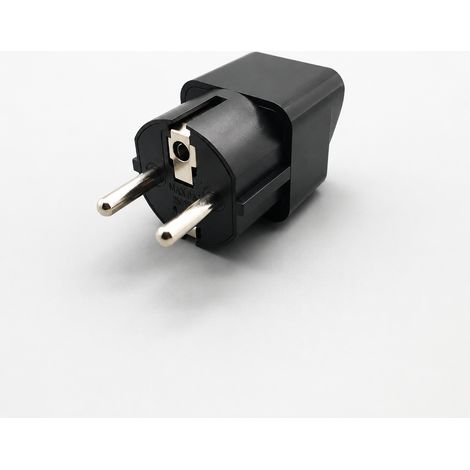 Adaptateur de voyage standard allemand prise 2500W 10A noir noir 10a réf 9622 30 g – Livraison gratuite