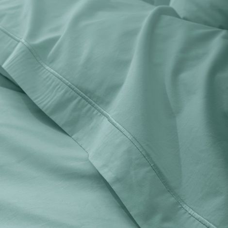 Drap plat percale de coton peigné "Julian" toutes dimensions Coton Pur - Julian Céladon - - Julian Céladon - 270 x 300 cm pour lit King size