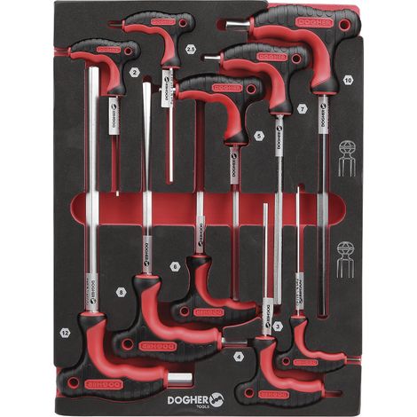 Dogher 617-080 B. COMB 1/2 10 LLAVES T HEX RECTA