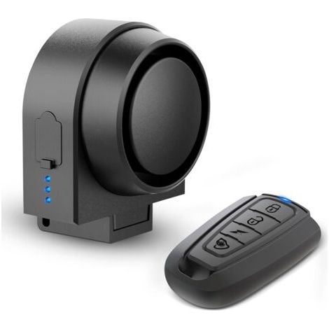 K8 Diebstahlalarm – Intelligente Vibrationsfunktion – Wasserdicht nach IPX5 – Fernbedienung mit 80 m Reichweite – 115 dB für Fahrräder, Motorräder und Roller