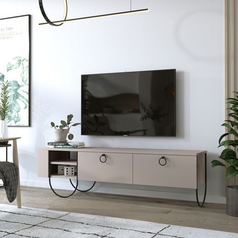 TV-Möbel Norfolk Mokka Melamin 150x44x36 cm (1/4)