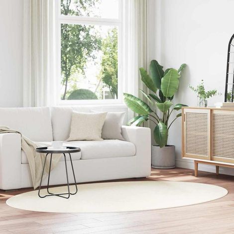 Bereichsteppiche Oval HUARTE Creme 160 x 230 cm 100 %Polyester