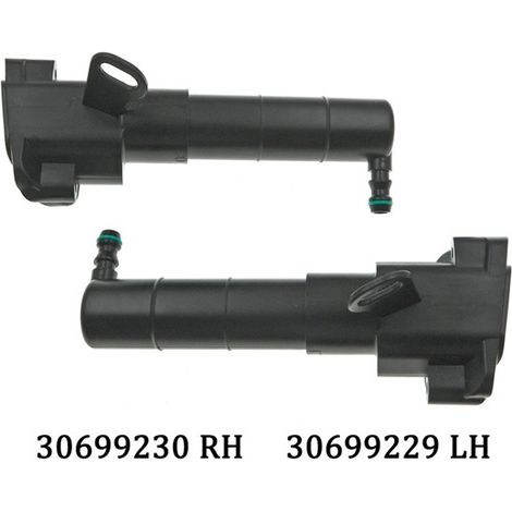 1. Specifications: Headlight washer nozzle left 30699229 Color: Black Material: Plastic (for cars)