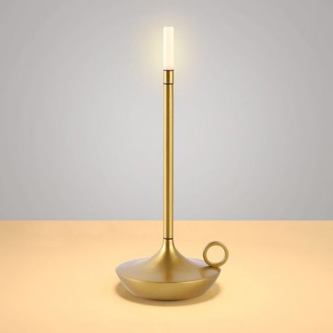 Lampe de Table pour chambre à coucher, lampe tactile sans fil Rechargeable, bougie de Camping, lampe créative rechargeable USB-C Or (1/3)