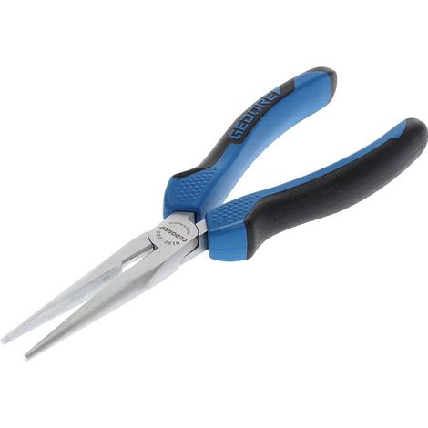 Pince Gedore bec droit demi-rond 200 mm noire (1/5)