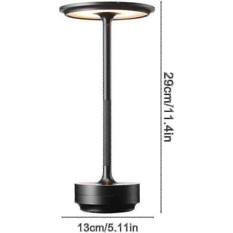 Lampe de table en métal, à intensité variable, étanche et rechargeable par USB, idéale pour la chambre, la salle de bain et l'extérieur. (1/5)