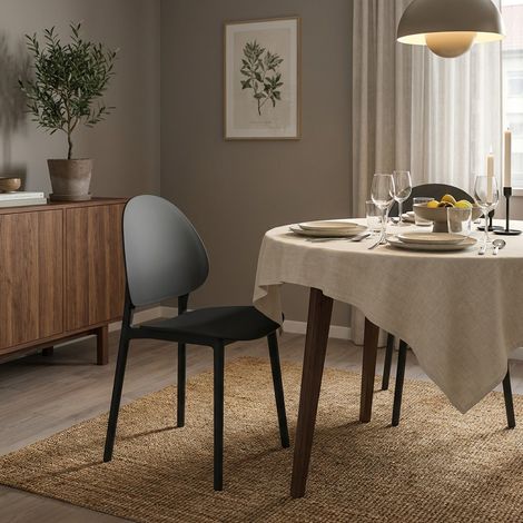 Sedia moderna in polipropilene per cucina esterno sala da pranzo Gladys - Grigio Scuro