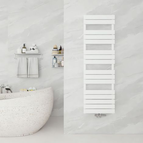 AICA Badheizkörper Mittelanschluss Design Heizkörper Handtuchheizkörper Handtuchwärmer Paneelheizkörper 1600x500mm Weiß (1/5)