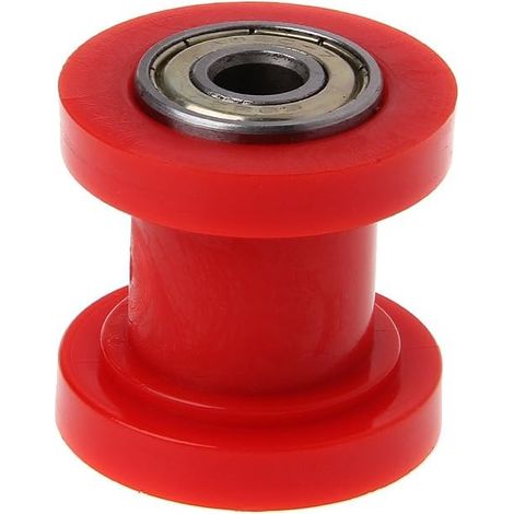 Rouleau de chaîne de moto - Poulie - Guide de roue - 10 mm - Pour vélo motorisé - Rouge (1/4)