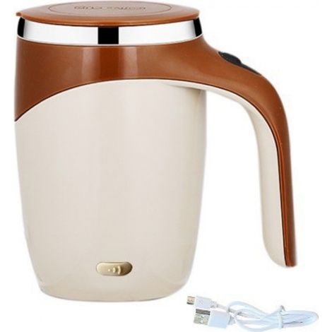 Taza de café auto-mezcladora, agitador de café de acero inoxidable, taza mezcladora automática, rápida y sin esfuerzo, taza de leche eléctrica giratoria magnética. (1/5)