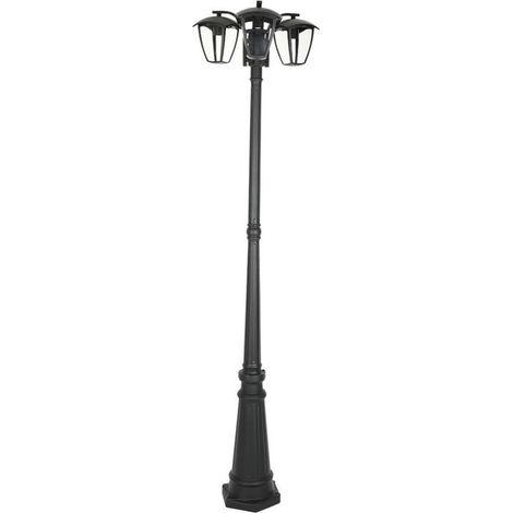 V-TAC VT-740 Lampe de jardin noir graphite 3xE27 ampoule 199CM Rainproof IP44 - SKU 7063