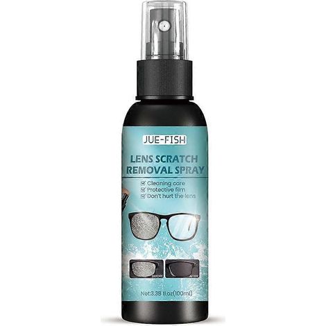 Nettoyant pour verres et lentilles de lunettes de soleil (100 ml), spray anti-rayures, produit nettoyant haute concentration pour la réparation des lunettes.