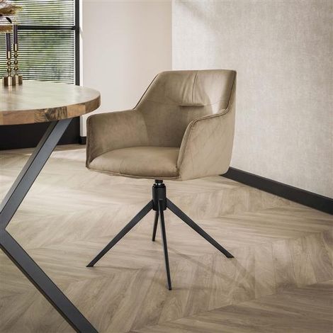 Industrial swivel Armchair Glam Champagne