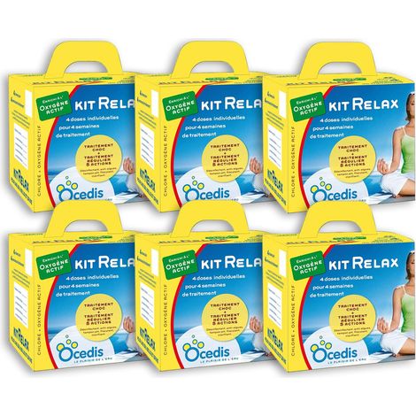 Pack 6 mois traitement oxygène actif Ocedis KIT RELAX pour piscine 75m³