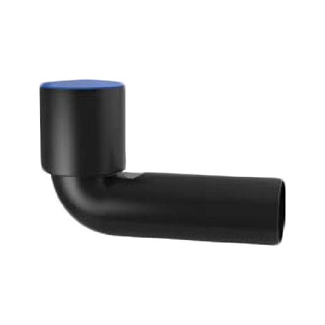 Curva WC prolungata con tappo di protezione ø90 mm polietilene PEHD VS0362001 (1/2)