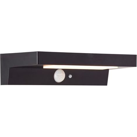 Applique esterna - BRILLIANT - BARKER - LED e solare - Sensore di movimento - Plastica - 4 W - Nero (1/3)