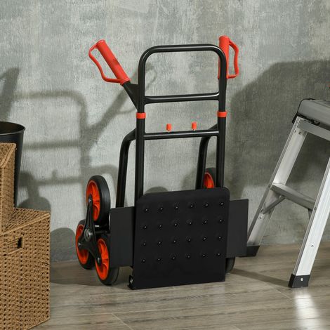 Diable pliable en acier, 6 roues, capacité de charge de 150 kg, pour une montée facile - Aide au déménagement durable (1/5)
