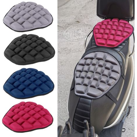 Coussin de selle de moto, couleur rouge, pour la protection et un usage quotidien à moto.-AquaForge (1/5)