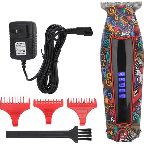 Kit de tonte professionnel électrique, tondeuse à cheveux et barbe, machine de coupe rechargeable, prise US 110-240V (1/5)