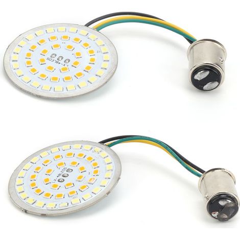 2 clignotants de moto à LED, blanc et ambre, haute luminosité, compatibles avec Touring (1/5)