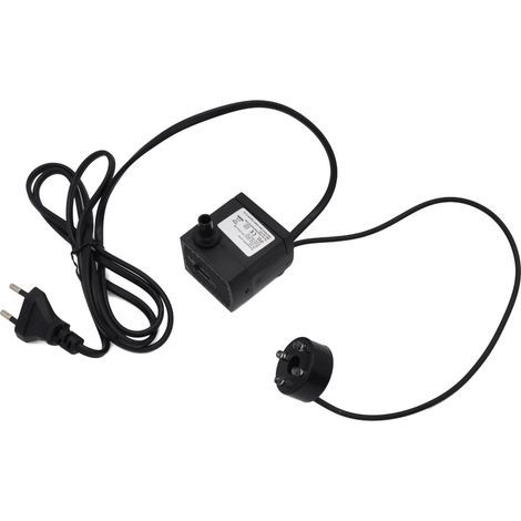 Leise ABS-Tauchpumpe, hohe Förderleistung für Gartenbrunnen und Aquarien, 5 W mit 4 LED-Leuchten (1/2)