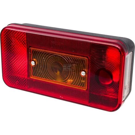 Fanale posteriore rettangolare 12/24V ambra/rosso da avvitare 199x102 mm Promot PROMOT 1400680900 (1/2)